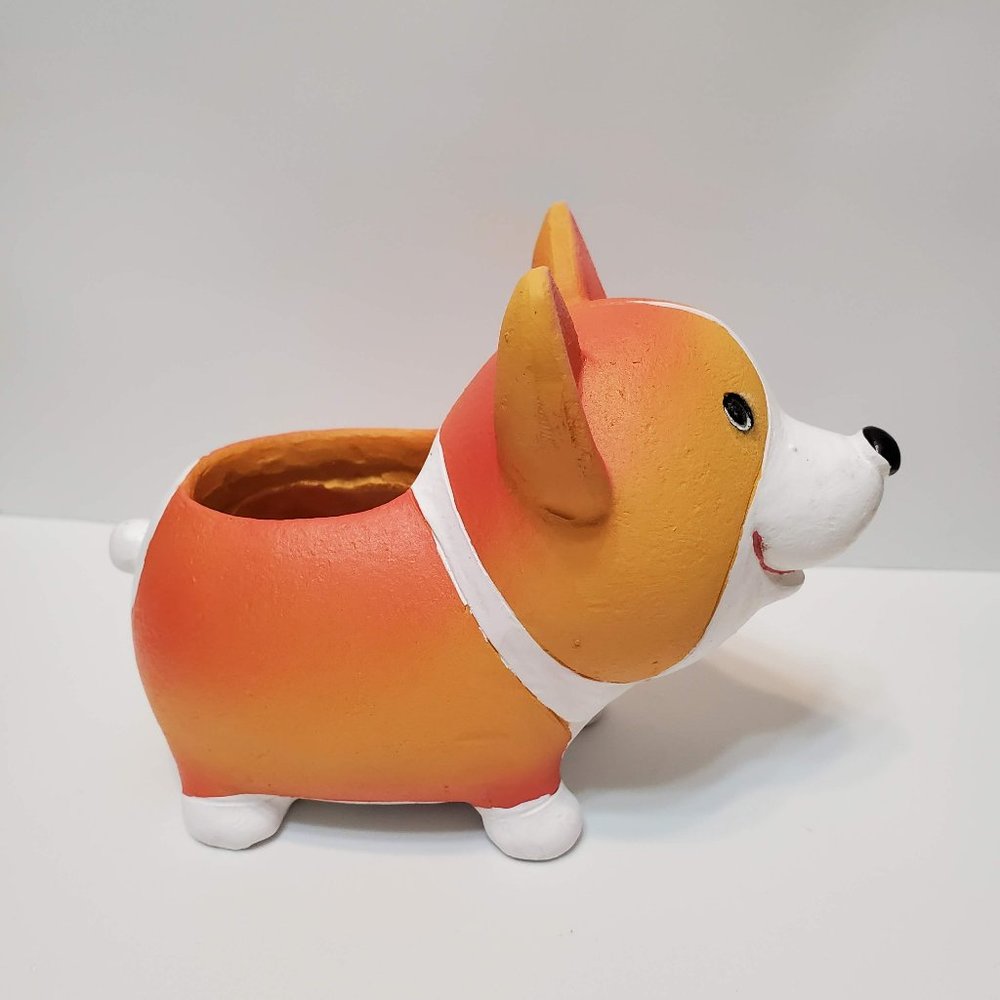 Corgi Dog Planter, Succulent Planter, Air Plant Holder, Resin Animal Plant Pot